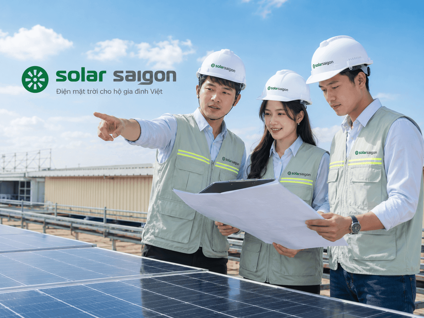 Đội ngũ kỹ thuật Solar Saigon thi công chuyên nghiệp