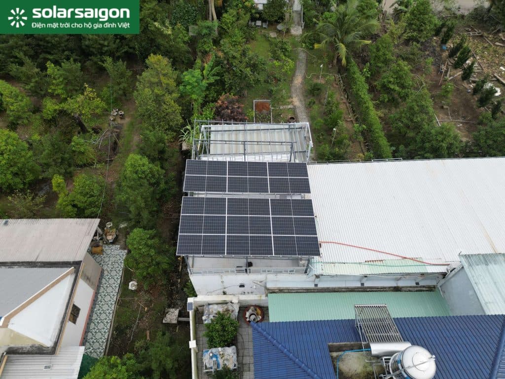 Dự Án Điện Mặt Trời Hybrid 9kWp Lưu Trữ BYD 10kWh: Cấu Hình Pin Panasonic Tại Tiền Giang