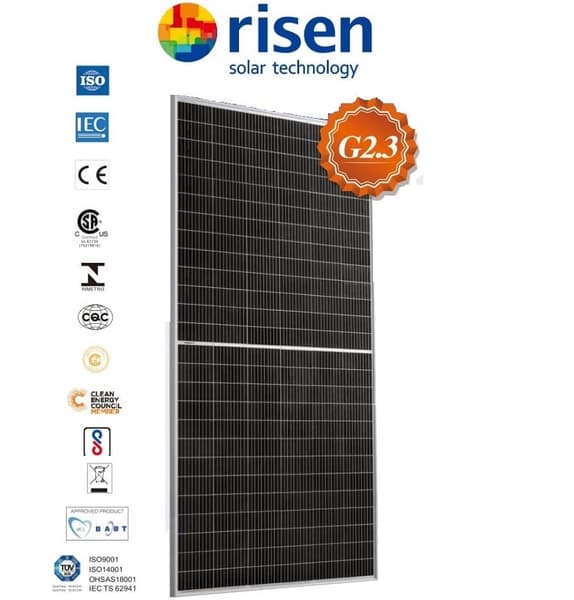 Tấm pin Risen 500 Wp I Tấm pin năng lượng mặt trời Risen